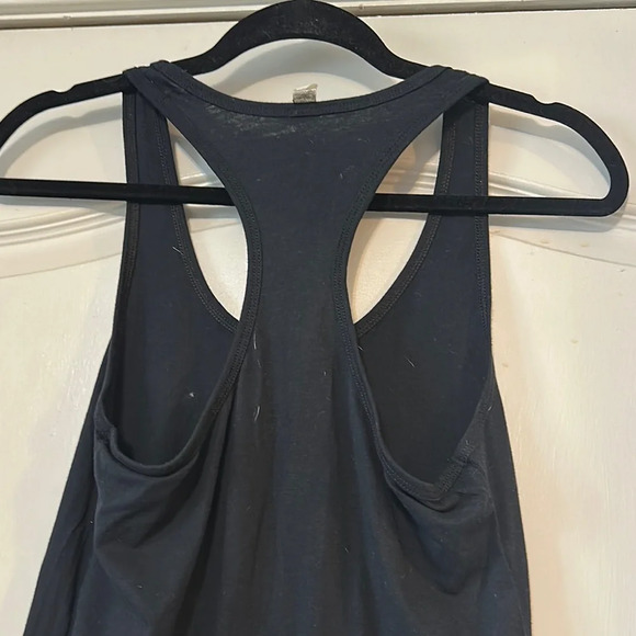 Black and Orange Crop Tank Top Relaxed Fit - Picture 4 of 5